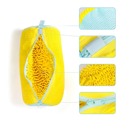 Zippered Mesh Wash Bag for Shoes & Sneakers - Laundry Cleaning Pouch